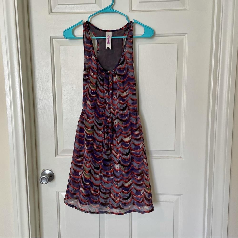 Francescas | Multicolor Tie Waist Dress with Pockets